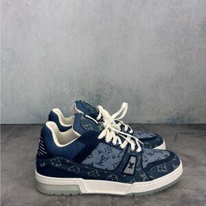 Louis Vuitton Trainer Monogram Blue Denim Virgil Abloh Era LV 8 (Fits US8.5-9.5)